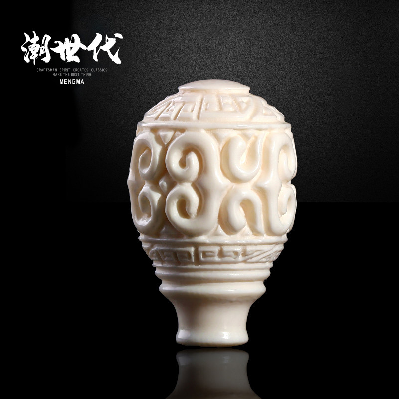 Tide Generation Mammoth Carving Re - String of the three - way Buddha - headed star moon Diy - Bodhi 108 hand - string DIY accessories