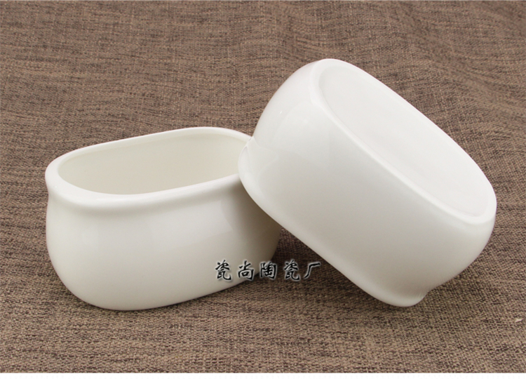 Gốm tinh khiết đường trắng dendritic đường cà phê đường lon sữa hộp trà túi hộp đựng trứng hình trứng - Cà phê tách uống cà phê
