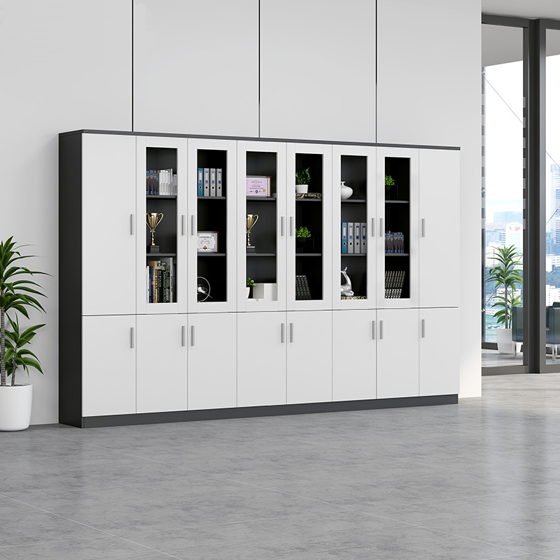 Office furniture cabinet Wooden Bookcase Information Cabinet File Cabinet Composition Plate owner table with high cabinet