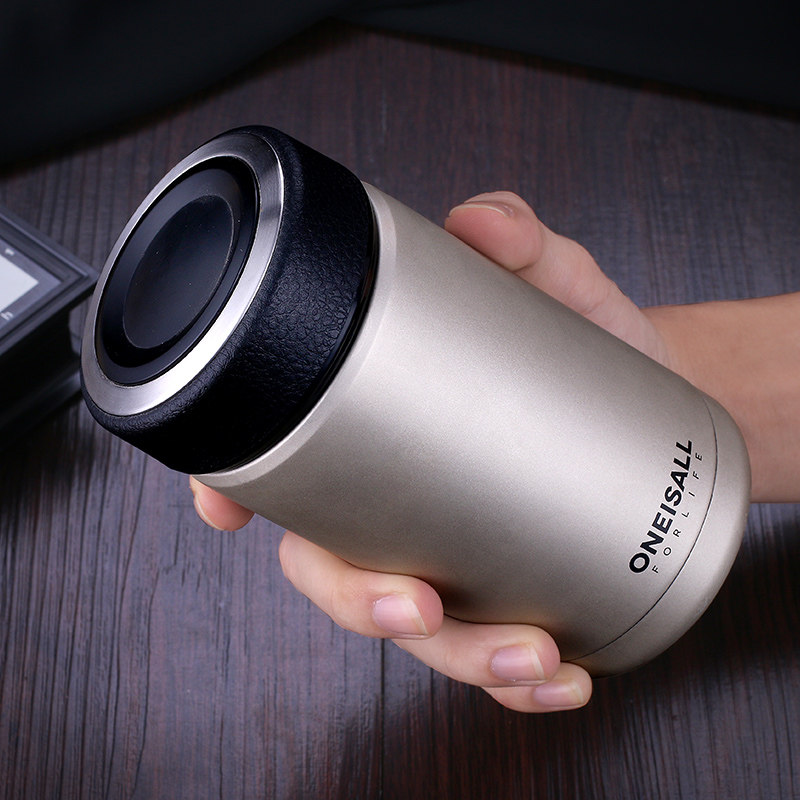304 stainless steel thermos cup men's car water cup cup Large capacity tea water separation tea cup tea cup