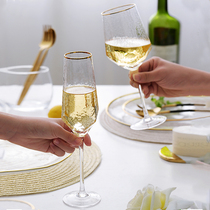 Red wine glass pair set couple home European luxury crystal cup high-end goblet ins creative champagne cup