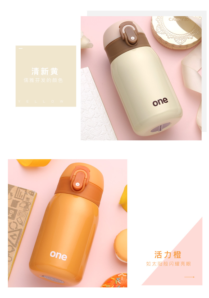 Cốc inox mini nữ xách tay trẻ em lưới nước đỏ ly in học sinh cup 2018 mới bình đựng nước thủy tinh lock&lock