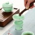 Sáng tạo Long Tuyền Celadon Tea Leaking Tea Filter Gốm Kung Fu Tea Set Tea Filter Set Tea Dreg Net Lò - Trà sứ