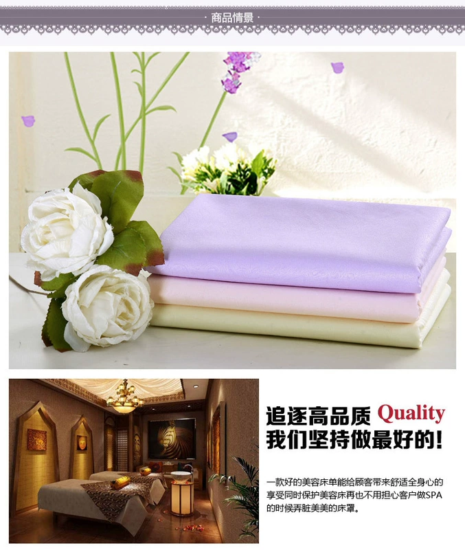 Tuyết ở thẩm mỹ viện nước lanh và dầu massage tiệm mỹ viện châu Âu và Mỹ và tấm dày massage với lỗ - Khăn trải giường ga trải nệm