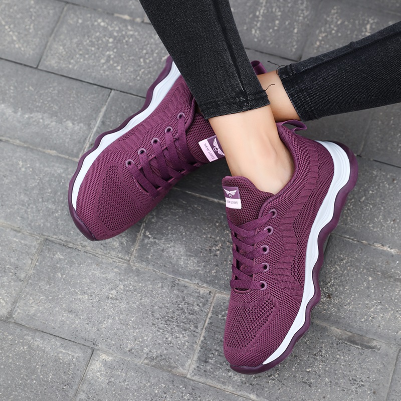 Middle-aged women's shoes spring and autumn comfortable leisure shoes for the elderly women non-slip soft bottom middle-aged walking shoes for women sports mom