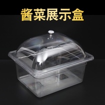 Transparent box food stall commercial plastic covered food display cover large supermarket cool fresh cooked food package