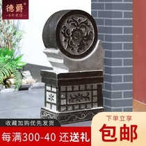 Door pier stone drum Antique door door holding drum stone Household outdoor bluestone stone carving door pier a pair of door pier stone