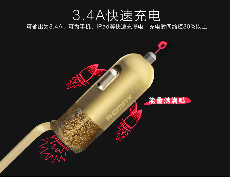 chargeur REMAX 3.4A, 3A - Ref 1291847 Image 9