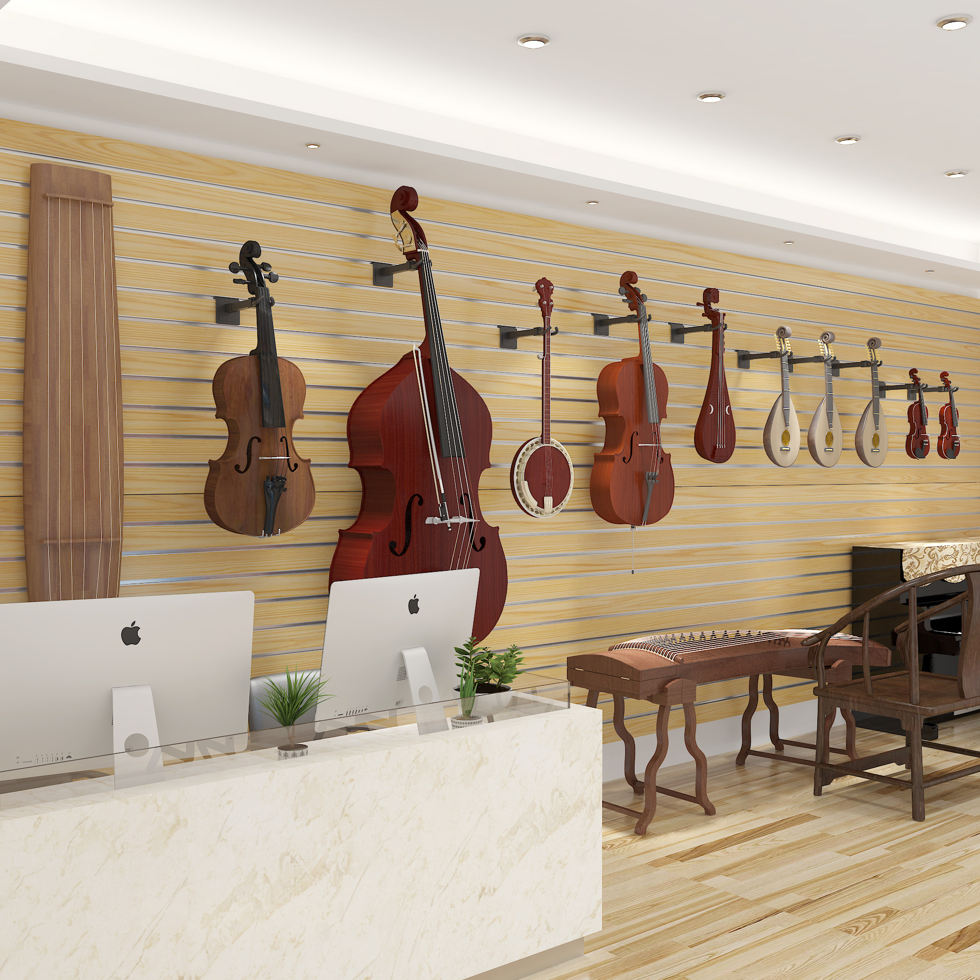 Universal groove board piano line decorative groove board musical instrument guitar wall hanging board erhu pipa guzheng saxophone hanging board pit board