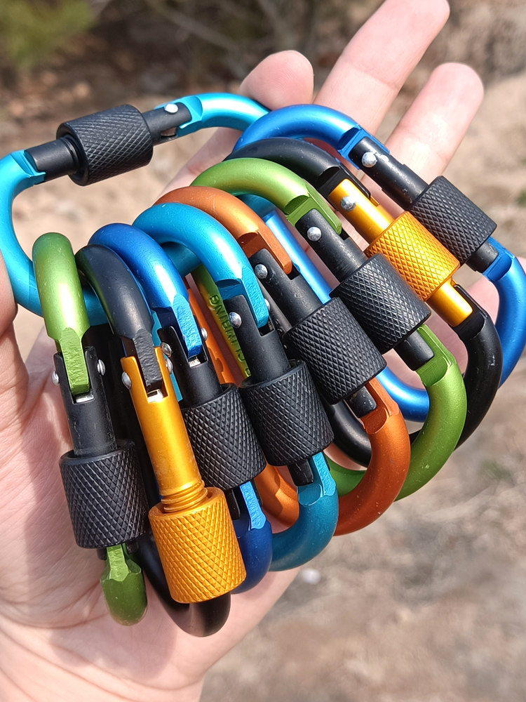 10 backpacks D-type hanging buckle Fast hanging outdoor multi-function carabiner equipment hook keychain Kettle Aluminum alloy