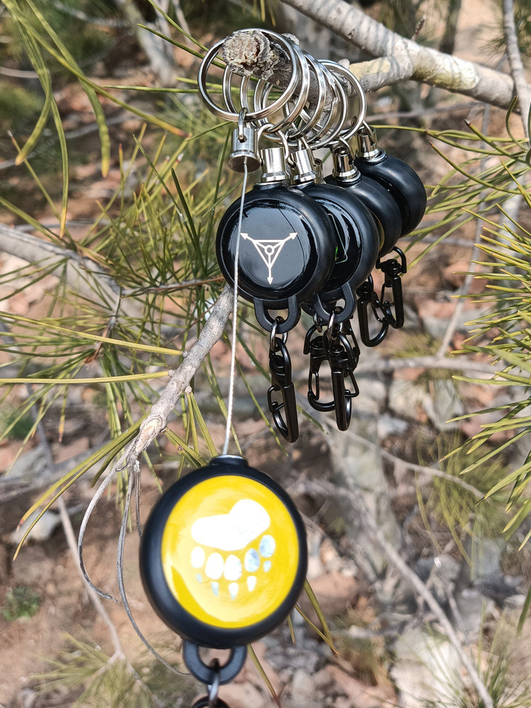 High rebound telescopic wire rope keychain pendant ring Anti-loss anti-theft key chain ring Easy to pull buckle Backpack hanging buckle Men