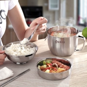 Đức bát inox 304 hộ gia đình ăn liền bát có nắp thức ăn nhanh cốc sinh viên người lớn ăn bát ăn trưa hộp cơm lớn - Hộp cơm điện sưởi ấm