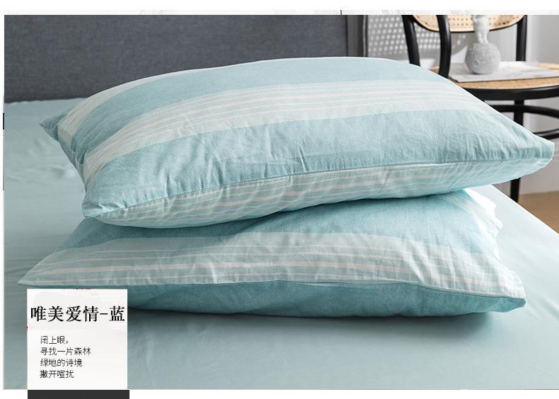 Violet cotton đơn giản nhẹ nhàng sang trọng gối bông gối vỏ gối gối da gối bông cotton bao gồm một cặp - Gối trường hợp gối tre