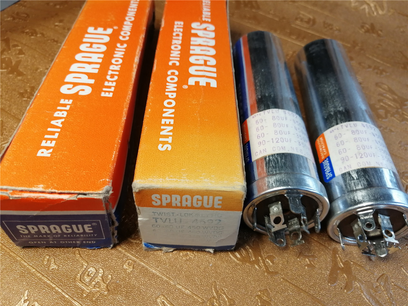 Sibi SPRAGUE TVL red and blue stickers 80 80UF 450V antique bile machine filter capacitor one