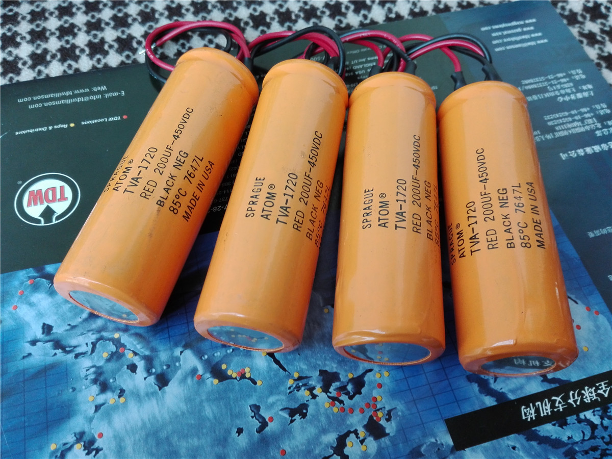 Sibi SPRAGUE Yellow Face woman ATOM series 200UF 450v bile Machine fever high voltage electrolytic filter capacitor