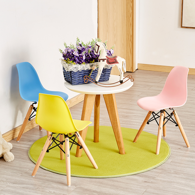 Eames children's chair Home home creative color kindergarten early education backrest small stool Student office chair