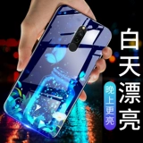 Xiaomi, чехол для телефона, стеклянный светящийся защитный чехол, силиконовая мультяшная лента, 8A, женский стиль, зеркальный эффект, redmi, защита при падении, популярно в интернете