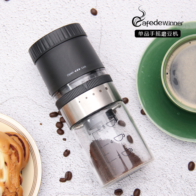 CAFEDEWINNER Coffee Bean Grinder Portable Hand Shake Coffee Machine Home Grinder Full Body Wash