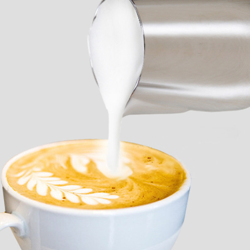 Flower-style coffee milk tea with appliance with scale stainless steel lakflower cup laflower milk vat sharp mouth milk bubble