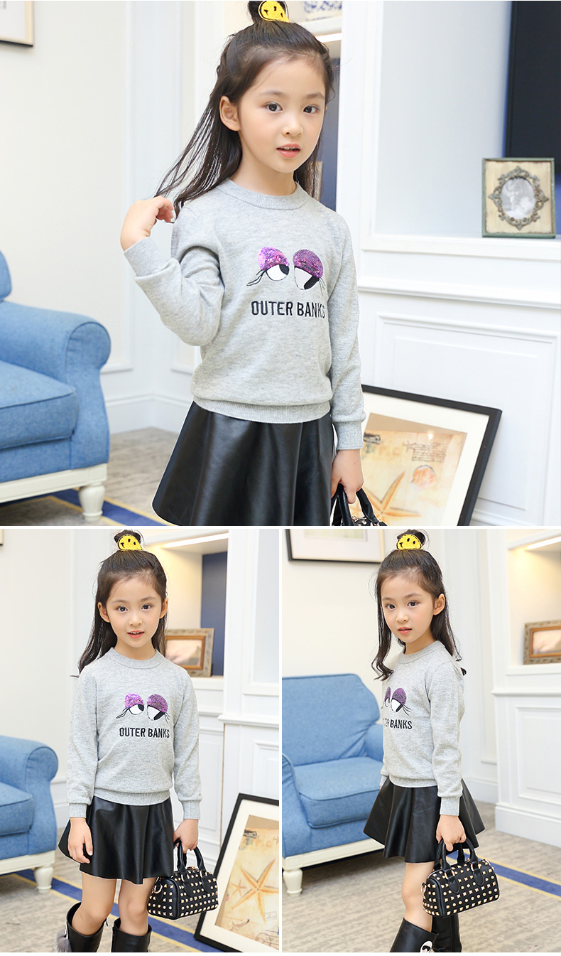 Pull fille à manche longue - Ref 2105975 Image 19