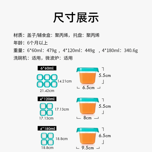 Детский контейнер для хранения для прикорма, детская портативная посуда для выхода на улицу