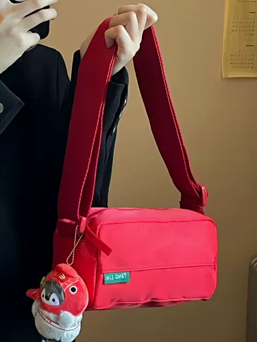 Красная японская брендовая подушка для отдыха, сумка через плечо, сумка на одно плечо