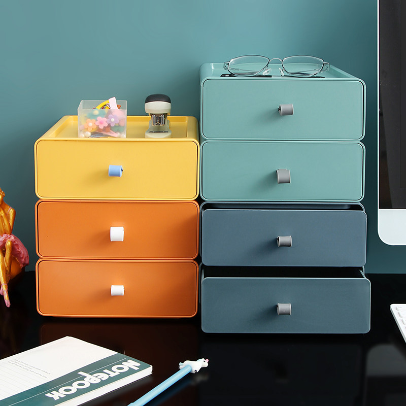 Desktop containing box Multi-functional drawer Cosmetic Debris Office Dormitory Theorizer Stationery finishing shelve