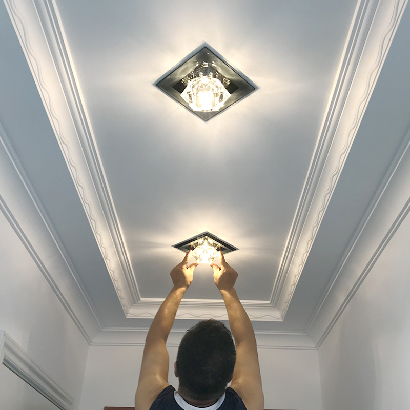 Aisle lights simple modern corridor lights porch lights recessed spotlights creative Crystal downlight foyer lights entrance Lights