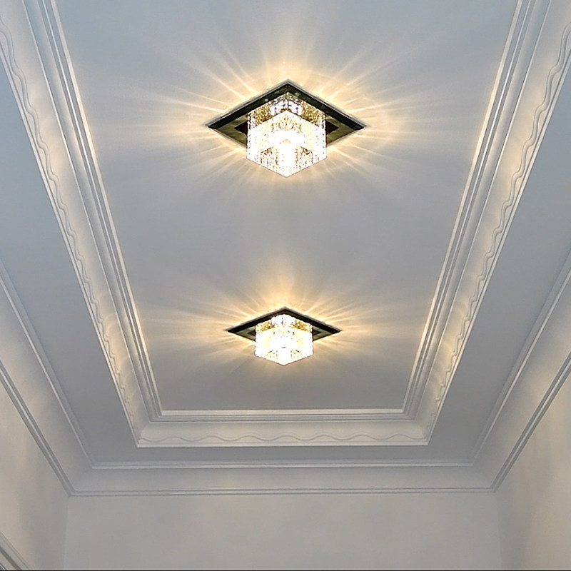 Hallway Light Walkway Light Modern Minimalist Creative Personality Channel Embedded Spotlight Crystal Silo Lamp in Menugenguan Lamp