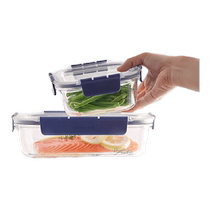 LOCK&LOCK glass crisper lunch box microwave heating food grade special lunch box for office workers with high temperature resistance