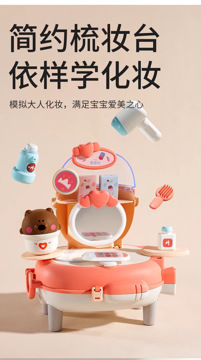 Детский игровой набор 科巢迷你小厨房扮家家酒炒菜做饭儿童玩具益智3到6岁男女孩厨具揹包 Scoornest