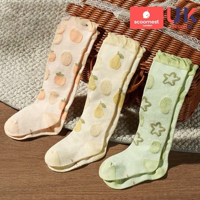 【科巢】婴儿夏季薄款长筒过膝防蚊网眼袜子