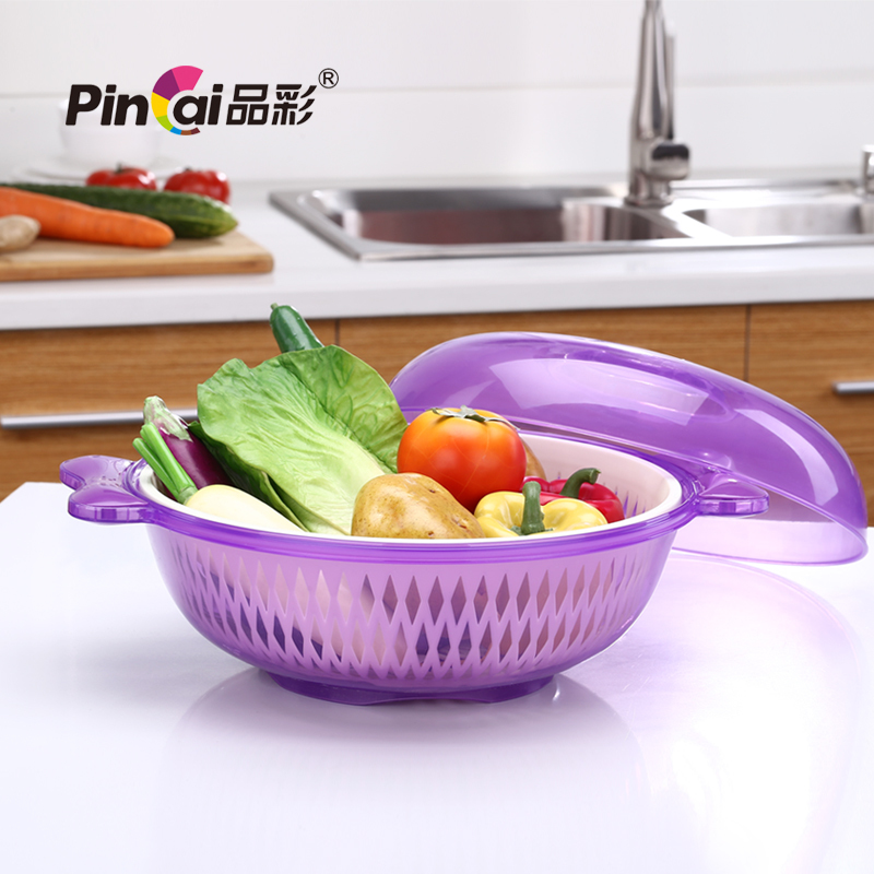 Candy-shaped fruit disk plastic with cover washing disk transparent asphalt basket fruit basket