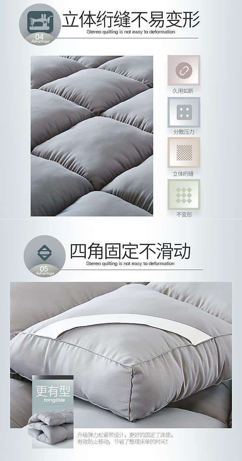 Khách sạn lông nhung dày 10cm ở Nam Cực nệm lười nệm 1,5m1,8m đệm giường - Nệm nệm cao su kymdan