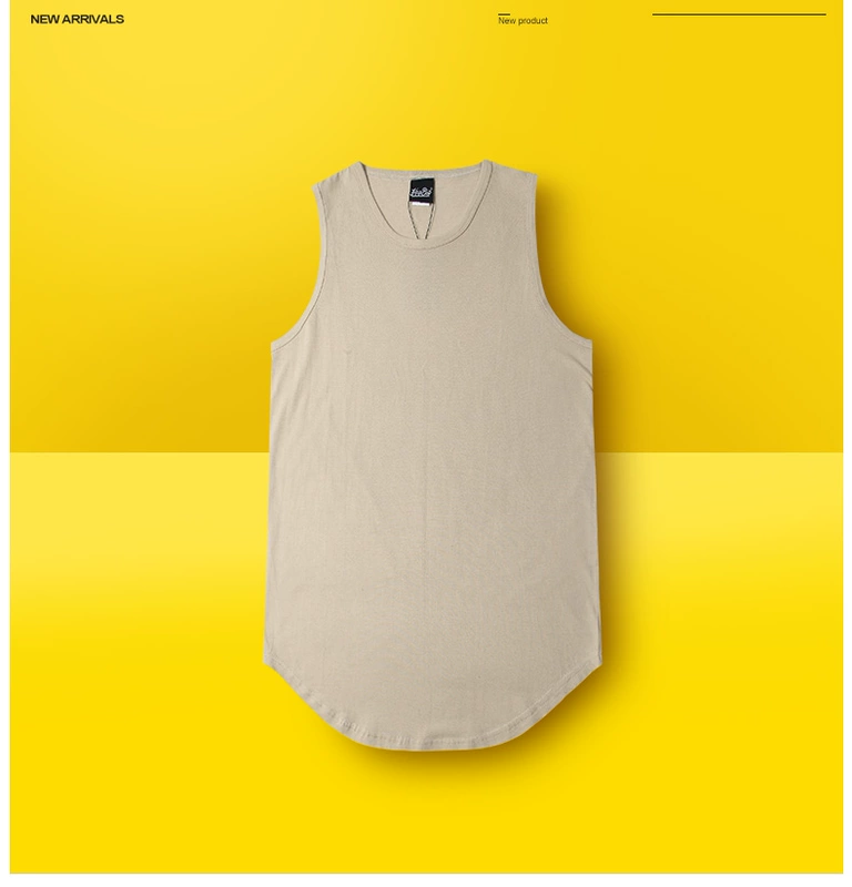 High Street Châu Âu và Mỹ cotton lớn vuông trắng hem ba chiều dài nam và nữ vài đáy áo vest ngọn vest khoác nam