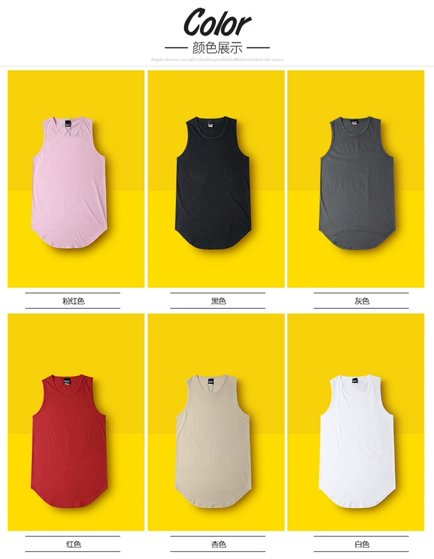 High Street Châu Âu và Mỹ cotton lớn vuông trắng hem ba chiều dài nam và nữ vài đáy áo vest ngọn vest khoác nam