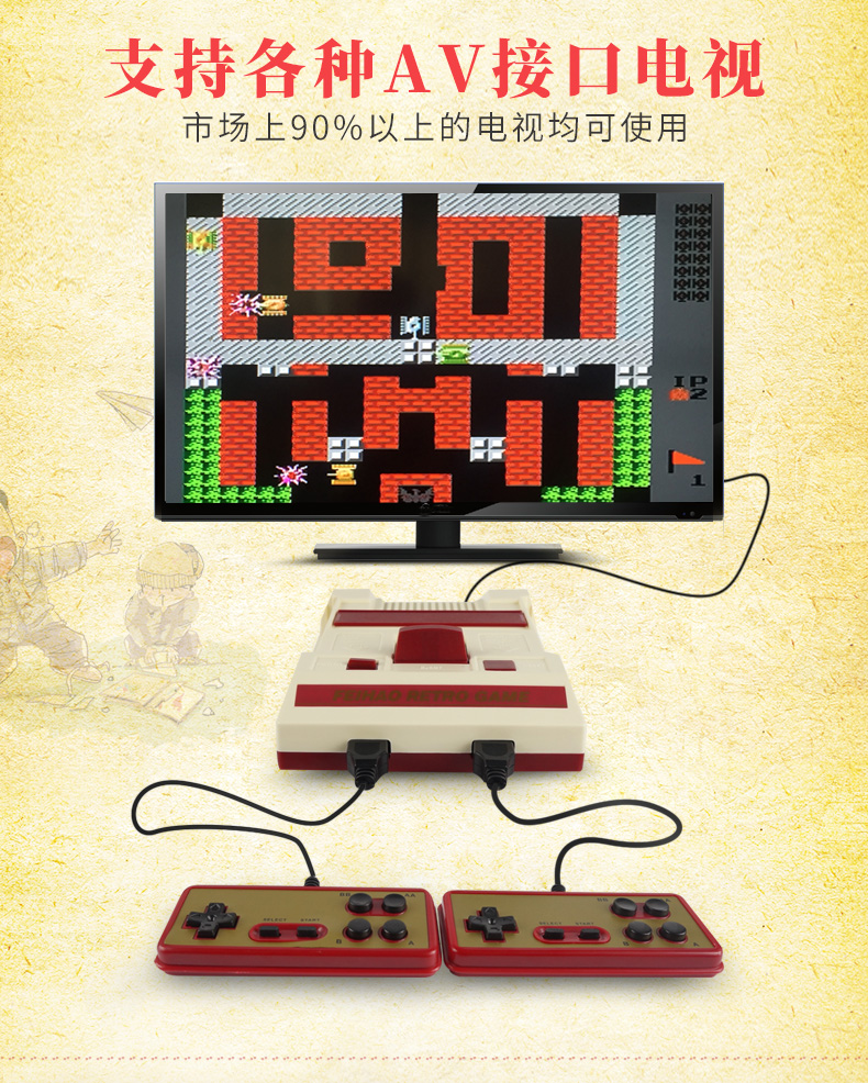 Trò chơi TV máy hoài cổ thẻ Nintendo máy màu đỏ và trắng FC cũ-fashioned cha mẹ và con máy trò chơi nhà đôi xử lý tay cầm xbox 360 chính hãng