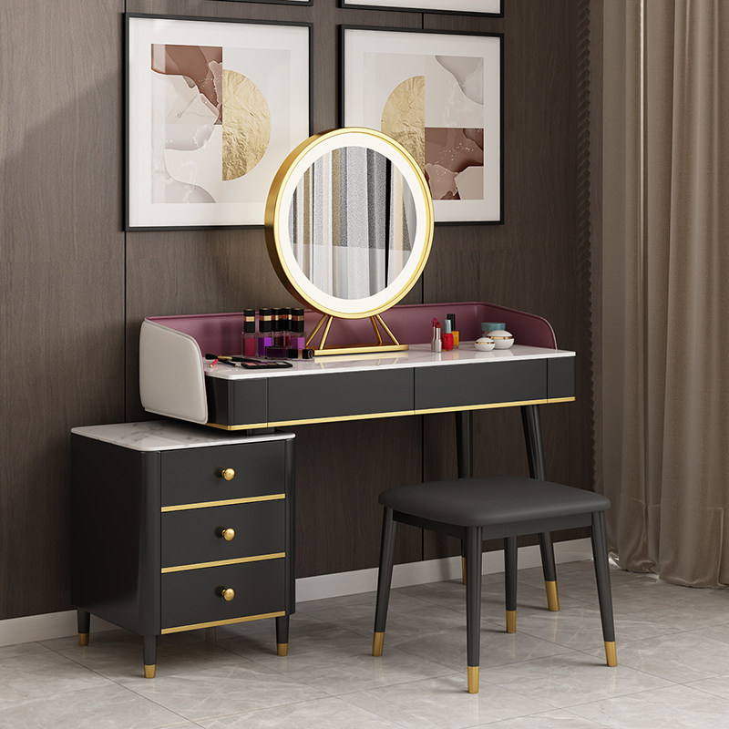 European style dressing table bedroom simple modern small apartment light luxury dressing table storage cabinet one dressing table dressing chair