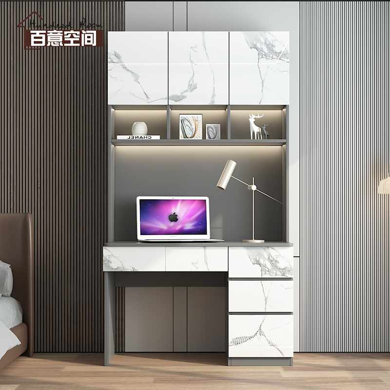 Computer desktop desk desk desk bookshelf combination table modern home student desk desk