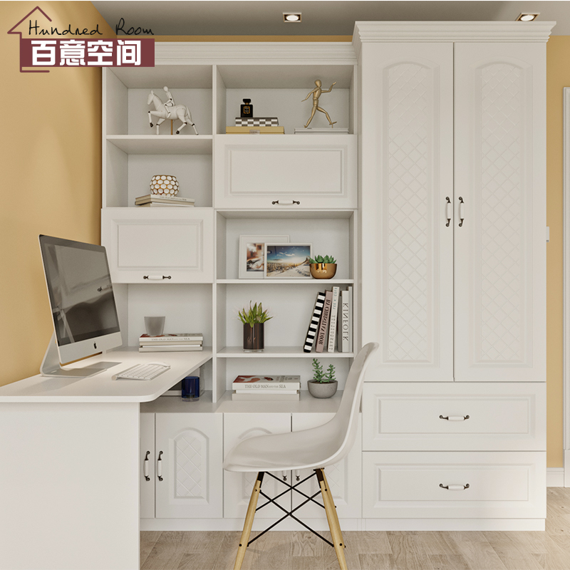 100 ImagesSpace modern minimalist Corner Wardrobe Desk Bookcase Bookcase Unity Cabinet Disposal Bookshelves Home Computer Desk