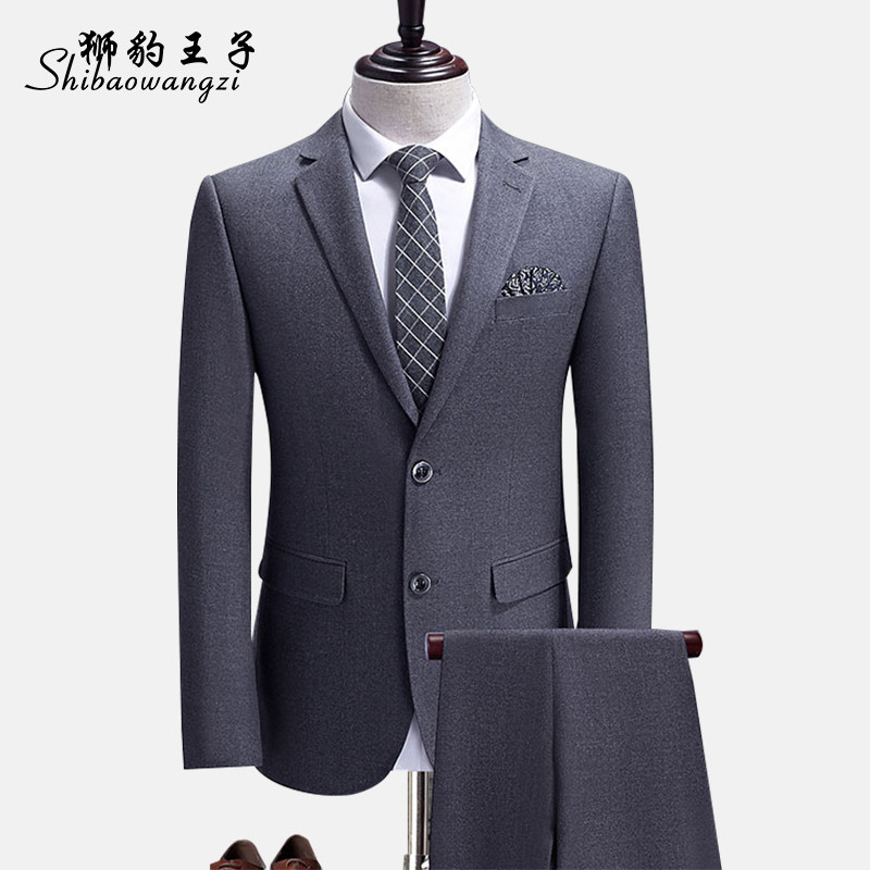 Middle-aged men's suits business casual formal wear spring and autumn middle-aged and elderly father's wear wedding suits men's suits