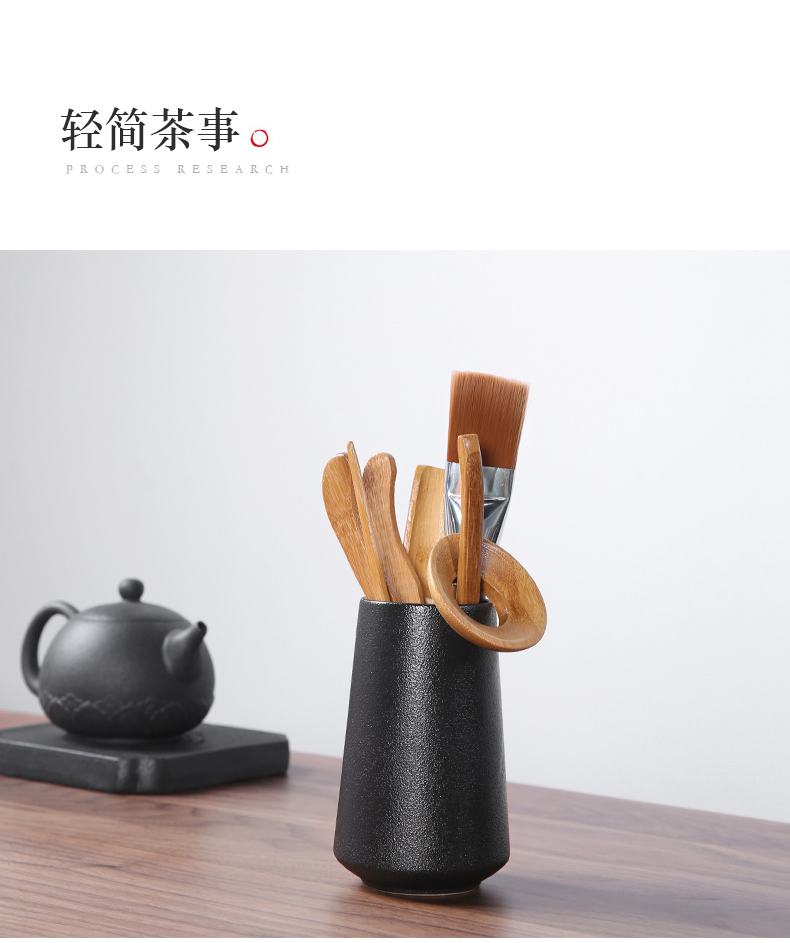 Three thousand tea six gentleman 's suit kung fu tea accessories bamboo ChaGa ChaZhen solid wood composite ceramic tea taking