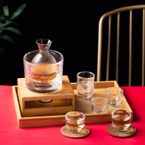 Day Style Clear Wine Pot glass suit Home wine glass Wine Distributor White Yellow Wine Warm Wine Jug Hot Wine Pot heated cooking wine