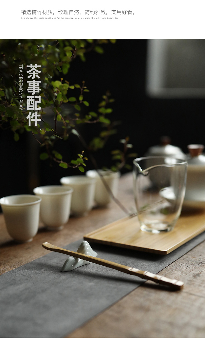 Three thousand ceramic kung fu tea set tea village household dehua white porcelain tea tureen tea cups of a complete set of gift box