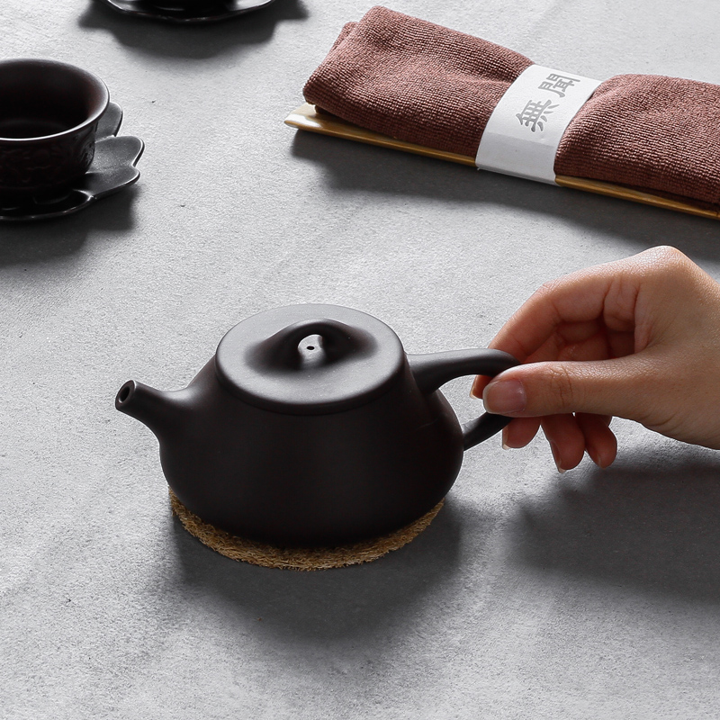 Three thousand tea ceramic tea pot - antique teapot purple mudstone gourd ladle pot of kung fu tea set the teapot tea cups
