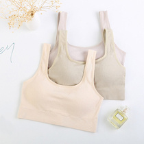 Cool Lady Beauty Back Bra Integrated Vest No Steel Ring Girl Underwear Fixed Cup Anti-Walk Light Summer Short