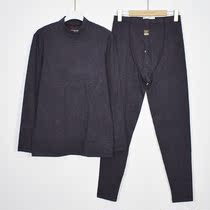 Three-pin thermal underwear light suede mens autumn and winter polar warm suede clothes pure cotton autumn clothes and autumn pants suit