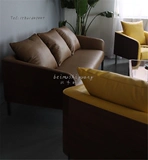 Ткань, скандинавский современный и минималистичный кожаный диван, сделано на заказ, воловья кожа