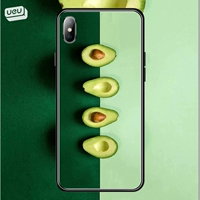 Apple, фруктовое масло, чехол для телефона, зеленая глянцевая матча для влюбленных, свежий мультяшный милый защитный чехол, зеркальный эффект, сделано на заказ, защита при падении