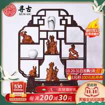 Looking for ancient red and sour branches small Bok ancient shelf Chinese mahogany tabby antique rack solid wood desktop storage rack